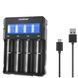 Зарядний пристрій-Power Bank для 18650/ 26650/ 21700/ 26700/ AA LiitoKala Lii-K4 Чорне