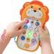 Телефон іграшковий дитячий WToys Левеня 14943 з українською озвучкою, казками, піснями, звуками тварин та підсвічуванням Помаранчевий