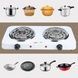 Плита электрическая на две комфорки Double Hotplate BOKO H-003L,2000W Белая