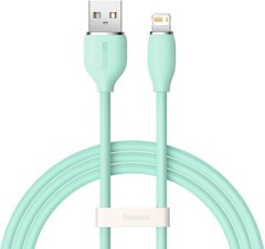 Кабель Baseus Jelly Liquid Silica Gel Fast Charging Data Cable USB to iP 2.4A 1.2m Green