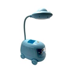 Лампа настільна дитяча з підставкою Bus portable lamp Блакитна