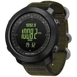 Часы мужские тактические North Edge Apache Green 5BAR сменный ремешок