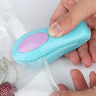 Запайщик пакетов ручной Mini Vacuum Sealer Голубой