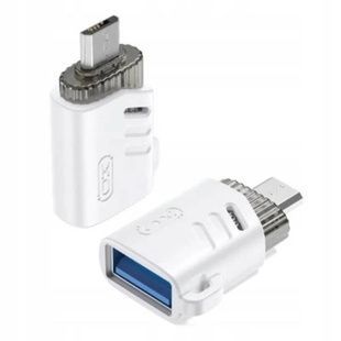 Адаптер перехідник XO NB256C USB-A female to Micro adapter Білий