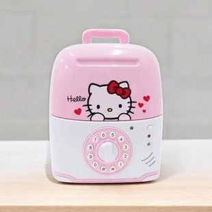 Копилка сейф чемоданчик Hello Kitty Розовый