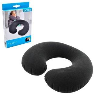 Подушка-підголовник 33*25*8 см Intex 68675 Сіра