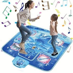 Килимок танцювальний з музикою та підсвічуванням Dancing Playmat 2221-4 Блакитний