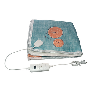 Електропростирадло 145*65 см Electric Blanket Бірюзове з апельсином