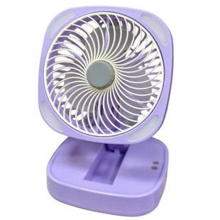 Вентилятор настольный складной с подсветкой 28x20x12см F670 Фиолетовый