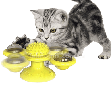 Іграшка для кота інтелектуальна Спіннер Жовтий