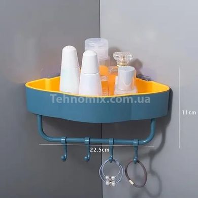Полиця пластикова кутова у ванну Жовто-зелена