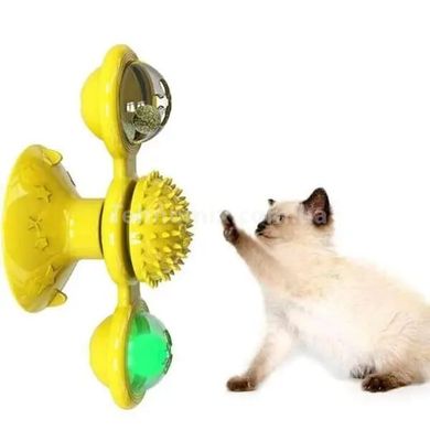 Іграшка для кота інтелектуальна Спіннер Жовтий