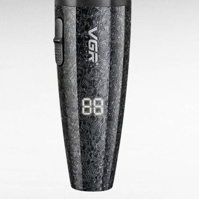 Машинка для стрижки з LED-дисплеєм та 6 змінними насадками VGR V-640C BLACK Чорний