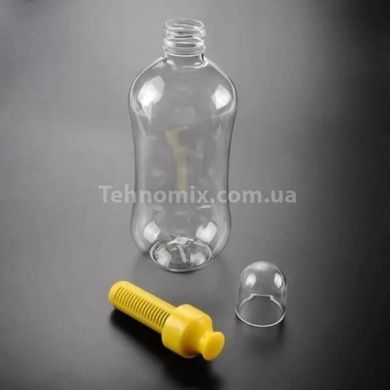 Бутылка для питьевой воды с фильтром 550мл BOTTLE Прозрачная с желтой крышкой