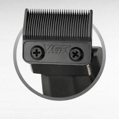 Машинка для стрижки з LED-дисплеєм та 6 змінними насадками VGR V-640C BLACK Чорний