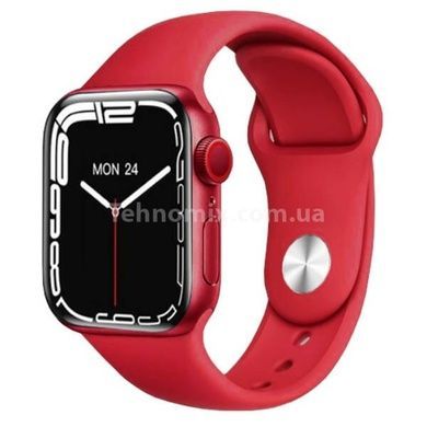 Годинник наручний з голосовим викликом та бездротовою зарядкою 44 mm Aluminium Smart Watch Series 7 Z37 Червоний