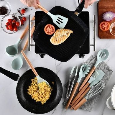 Набір кухонного приладдя 19 предметів Kitchenware Set Бірюзовий