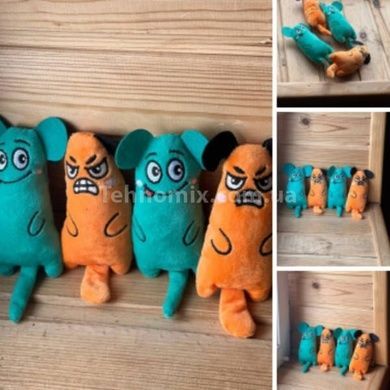 Іграшка Мишка з котячою м'ятою для домашніх улюбленців 15см Помаранчева