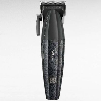 Машинка для стрижки з LED-дисплеєм та 6 змінними насадками VGR V-640C BLACK Чорний