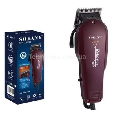 Машинка для стрижки волосся з насадками SOKANY SK-9904 Бордова