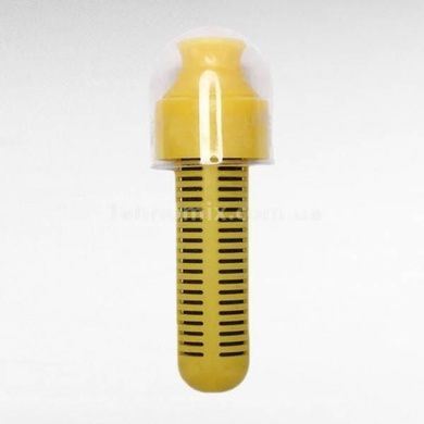 Бутылка для питьевой воды с фильтром 550мл BOTTLE Прозрачная с желтой крышкой