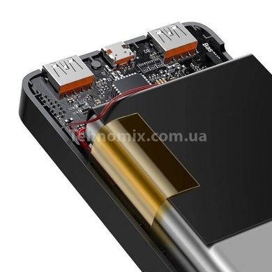 Power bank з дисплеєм 10000 mAh 20W Baseus Bipow Digital Display Чорний