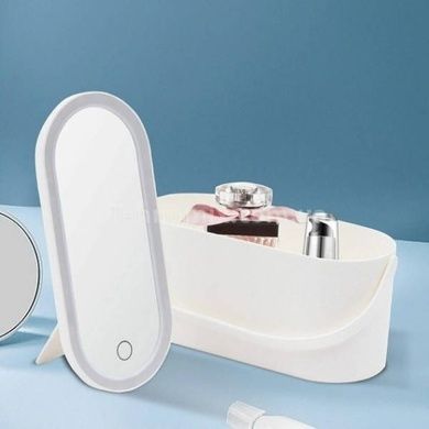Органайзер для косметики с зеркалом от USB с подсветкой Cosmetic Mirror Белый