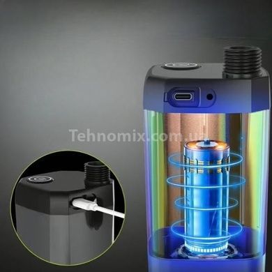 Кемпінговий душ з насосом та дисплеєм температури, шланг 2м 6000mAh Чорний