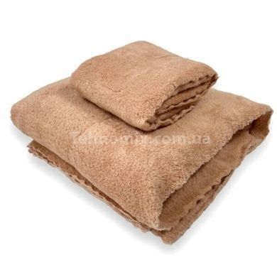 Набір рушників 2шт 145*80см та 75*35см Towel blanket 521-2415 Коричневий