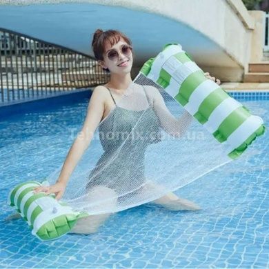 Гамак водный надувной Pool Loungers Белый с салатовым