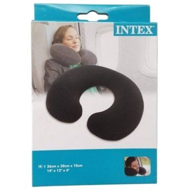 Подушка-підголовник 33*25*8 см Intex 68675 Сіра