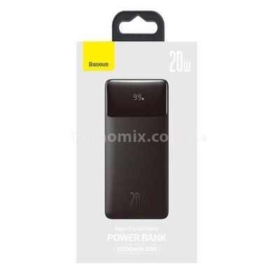 Power bank з дисплеєм 10000 mAh 20W Baseus Bipow Digital Display Чорний
