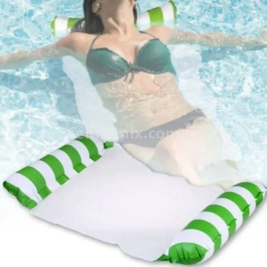 Гамак водный надувной Pool Loungers Белый с салатовым