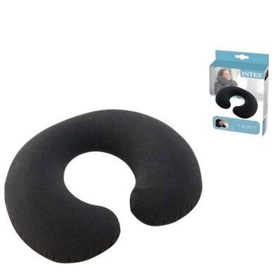 Подушка-підголовник 33*25*8 см Intex 68675 Сіра