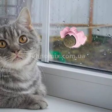 Шарик с кошачьей мятой на липучке Собачка Розовый