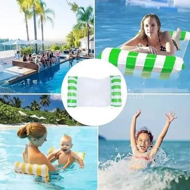 Гамак водный надувной Pool Loungers Белый с салатовым