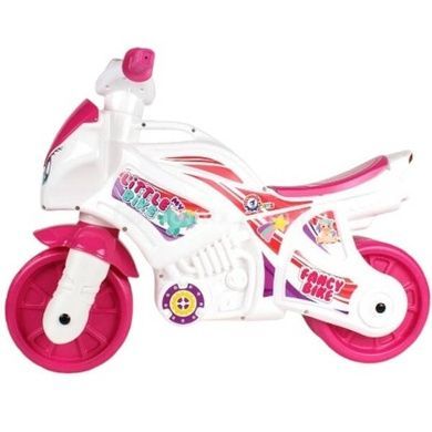 Толокар Мотоцикл Беговел Technok Toys 7204 Рожевий з білим