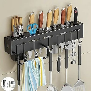 Органайзер-полка настенный кухонный подвесной 30см AND-72-20-40PCS Черный