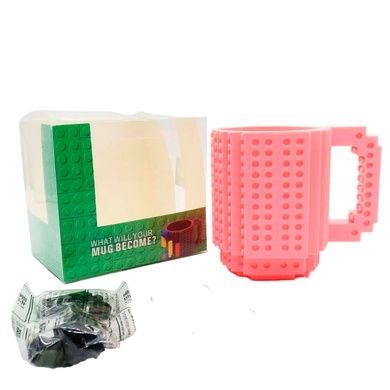 Кружка - конструктор LEGO 350 мл Розовая