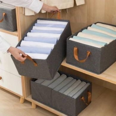 Коробка складная для хранения вещей 45*28см storage box Серая