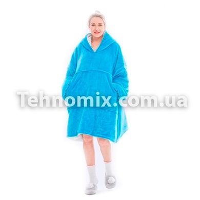 Толстовка-плед з капюшоном Huggle Hoodie Блакитна