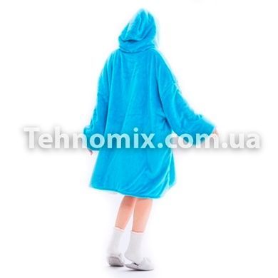 Толстовка-плед з капюшоном Huggle Hoodie Блакитна