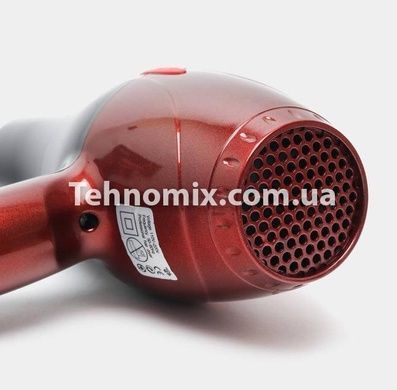 Професійний фен BRAOUA PRO BR-8833 Чорно-червоний