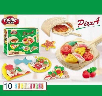 Набор теста для лепки Пиццерия 10 цветов с формочками Magic Dough