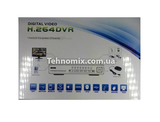 Відеореєстратор на 4 Камери DVR 6104V стаціонарний
