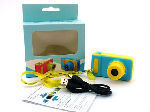 Дитячий цифровий фотоапарат Smart Kids Camera V7 (жовто-блакитний)
