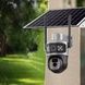Камера відеоспостереження вулична поворотна із сонячною панеллю 300Вт IP PTZ 7003 V380 4G Чорна