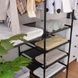 Вішалка для підлоги на дві секції з полицями Clothes Rack 406