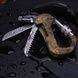 Карабин-нож туристический многофункциональный с LED фонариком Traveler A-08 Камуфляжный