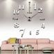 Великий настінний годинник 3D DIY CLOCK 50-90 см Silver